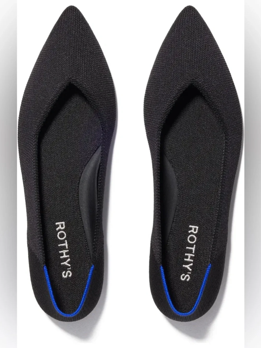 Rothy's The Point II Black Flats Size W7.5 - Picture 4 of 12